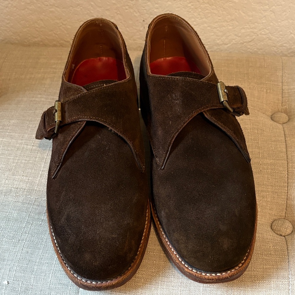 Grenson Dark Brown Suede Monk Strap shoes size 10 US (9 UK) - Picture 3 of 9